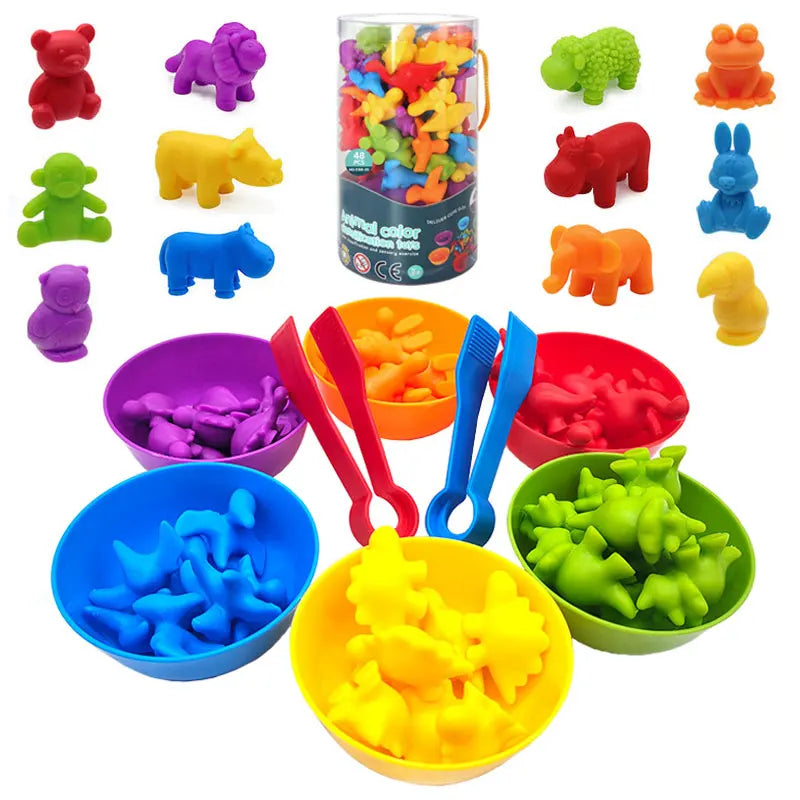 Rainbow Teddy Bears Toys™ - Pædagogisk og kreativ - Regnbue-tællebjørne