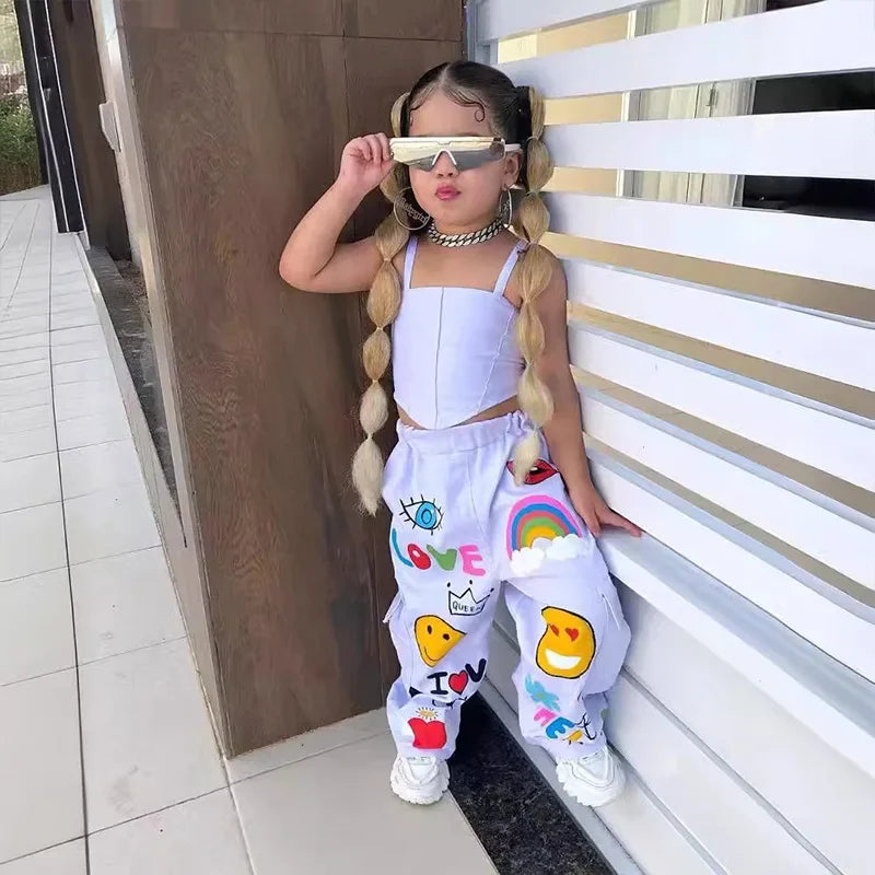 Mini Fashion™ - Moderigtigt sæt med tanktop og bukser til børn