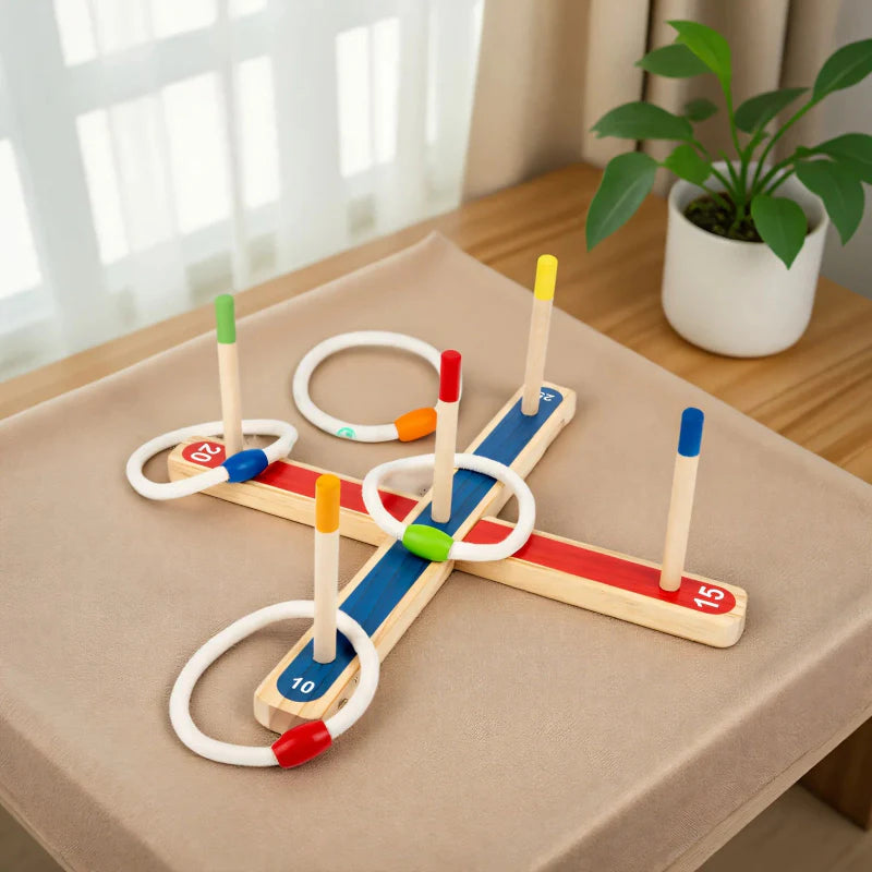 Montessori Ring Toss Game – Aktivt & lærerigt – Ringkastespil