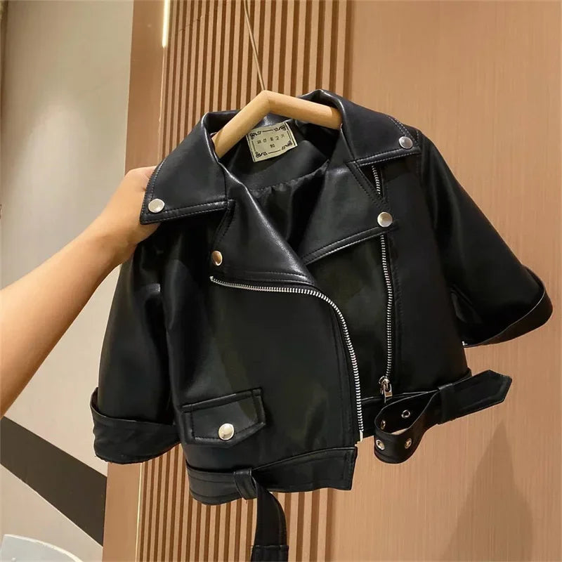 Girls Leather Jacket – Cool & stilfuld – læderjakke til børn