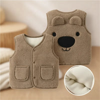Thumbnail for Baby Bear Fleece Vest – Varm og blød – Børnevest med bjørnemotiv