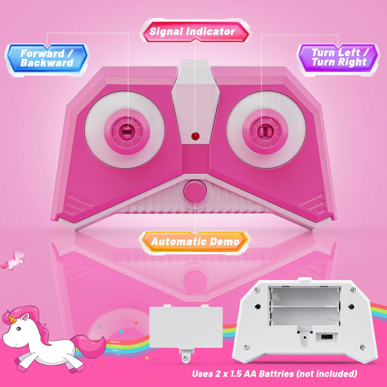GlowRide – Farverig og aktiv – Unicorn RC-bil