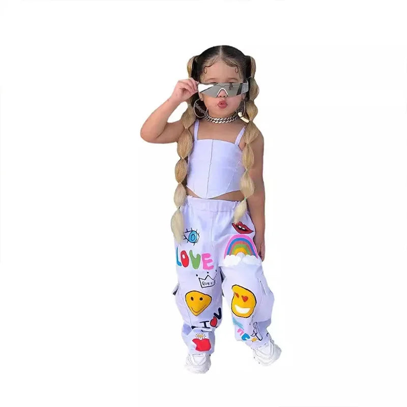 Mini Fashion™ - Moderigtigt sæt med tanktop og bukser til børn