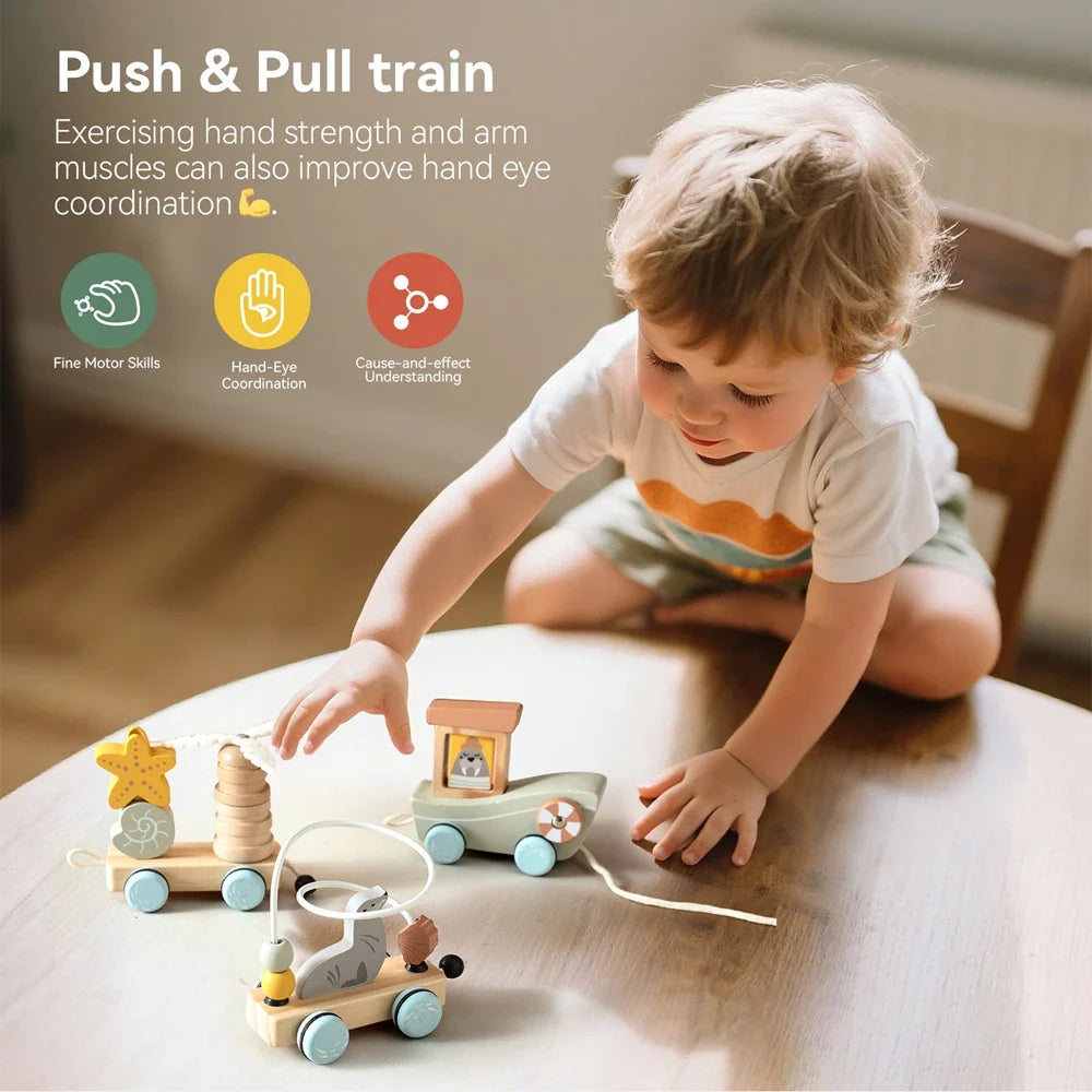 HappyTrain – Montessori & Fun – Træstogssæt