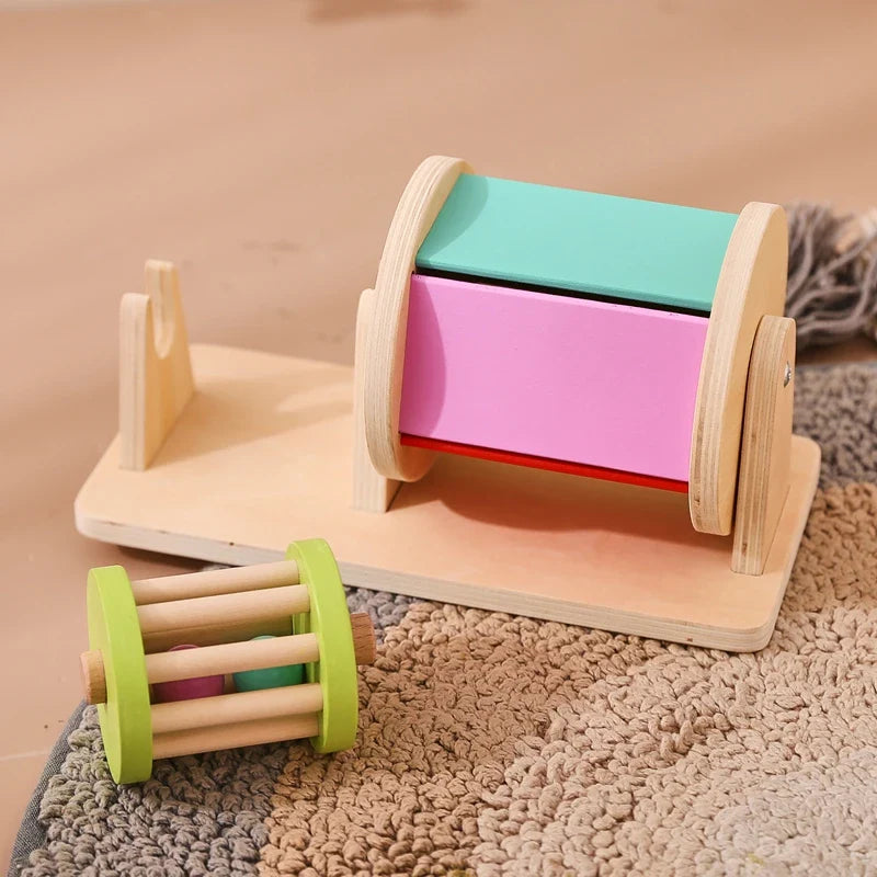 Sensory Drum™ – Farve- og formspil - Montessori-legetøj i træ