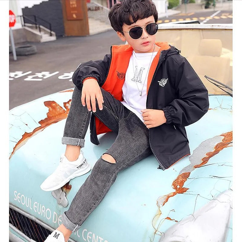 Reversible Kids Jacket – Vandtæt og vindtæt – Letvægtsjakke