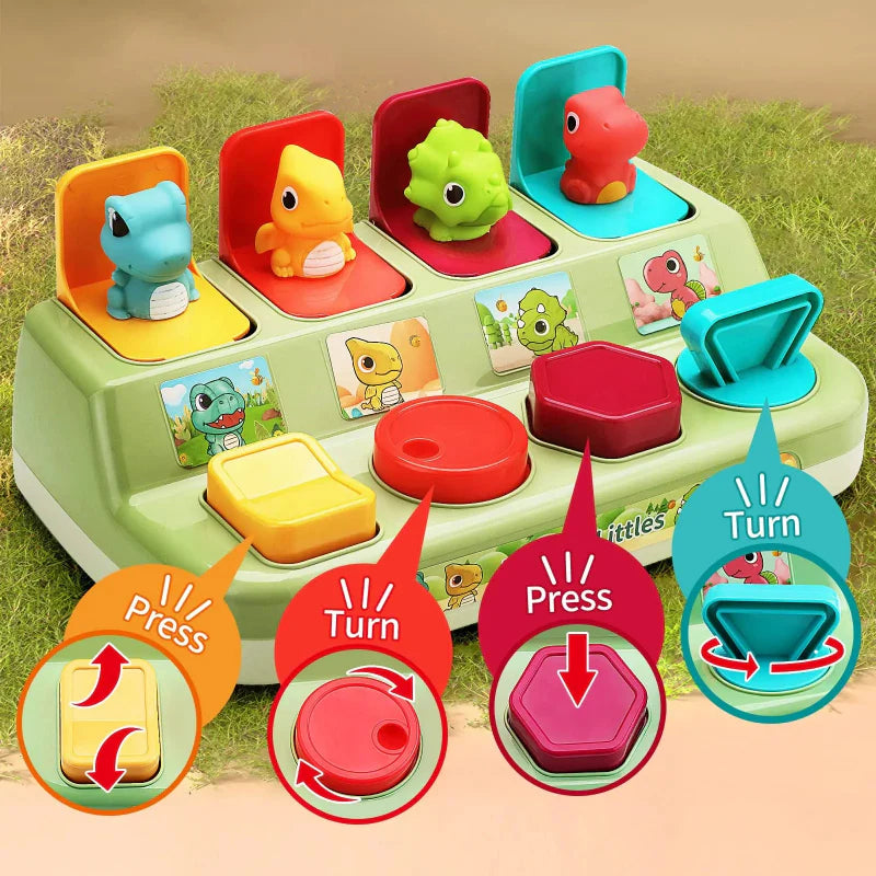 Pop Up Activity Toy – Udforsk & Lær – Sensorisk babylegetøj