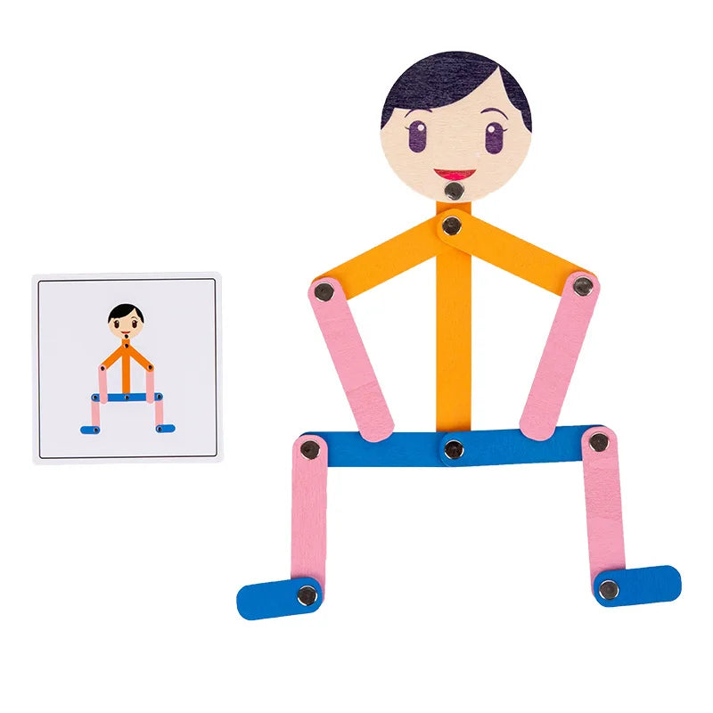 PlayGrow - Lærende leg - Montessori-puslespil Sportmand
