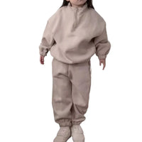 Thumbnail for Mini Fashion™ - Fleece træningsdragt med lynlås