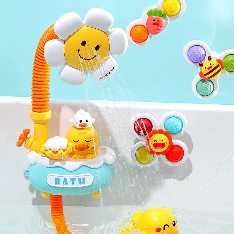 Sunflower Shower™ – Roterende sjov solsikke - Børnebrusebad