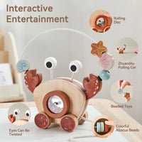 Thumbnail for Crab Pull Toy™ – Leg og læring – Krabbe af træ