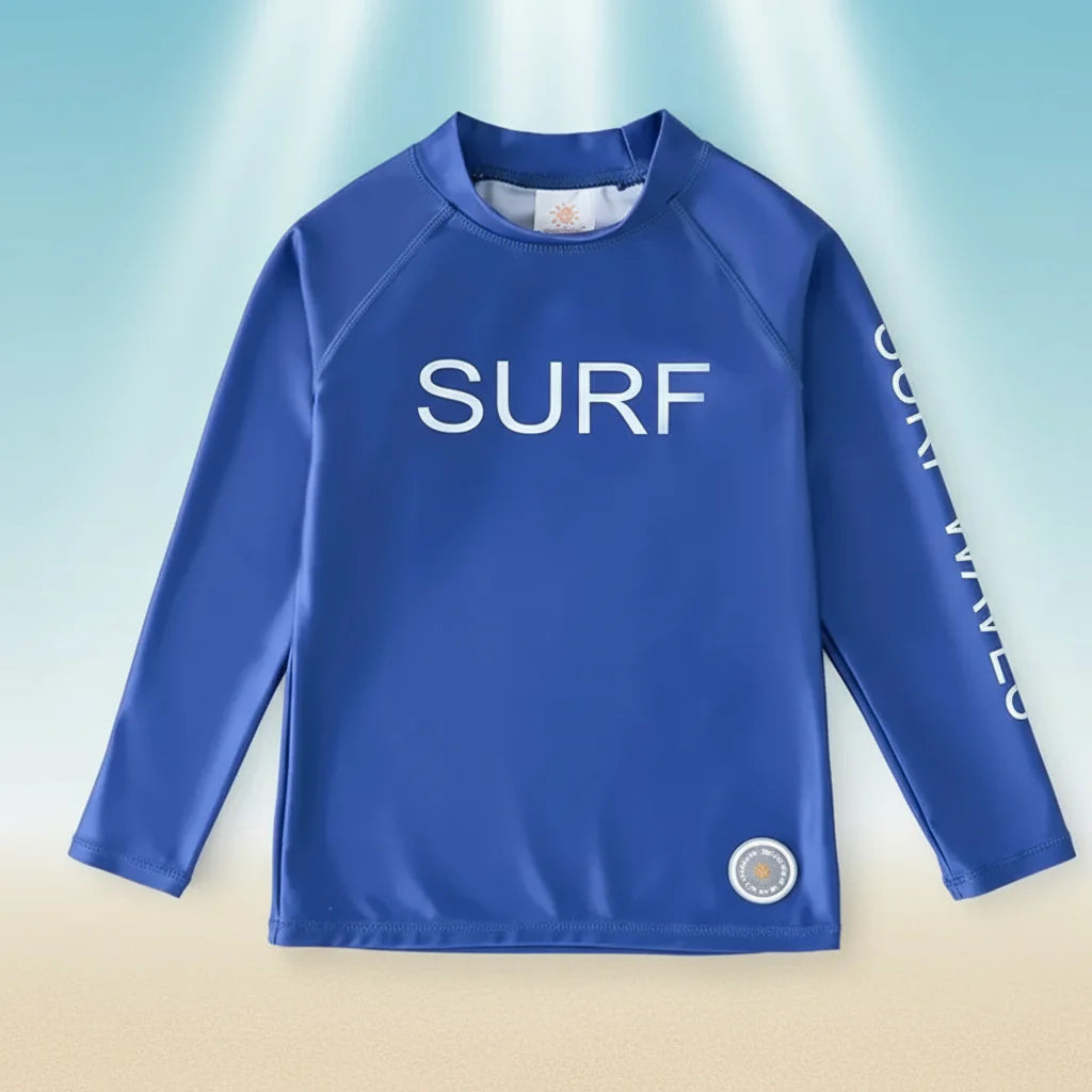 SunShield – Beskyttende og fleksibel – Surf-shirt til børn med lange ærmer og UPF 50+