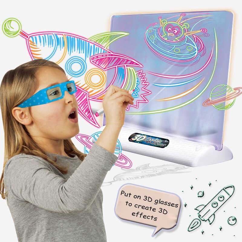 Magic Drawing Board™ - lysende kunst - lysende 3D-tegneplade