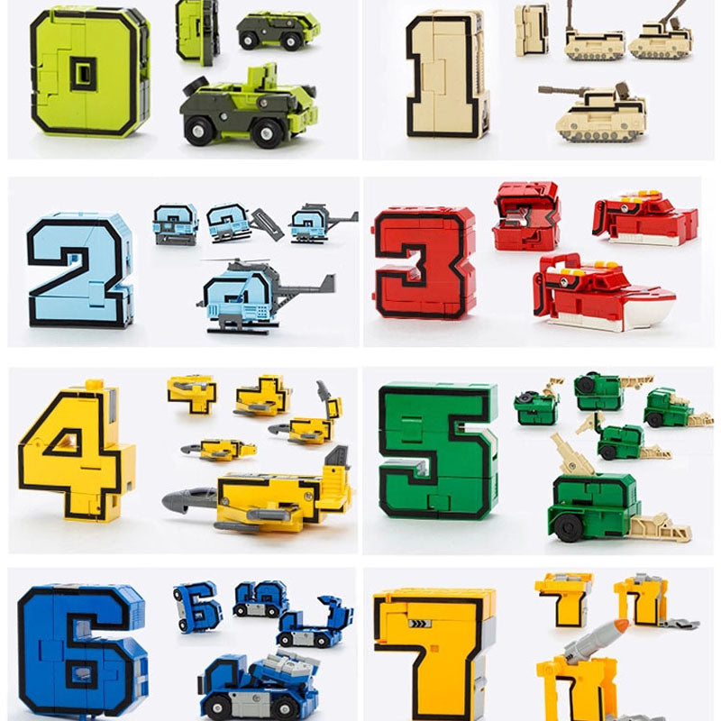 Block Action Figure™ - Bygning med tal! - Transformer tal