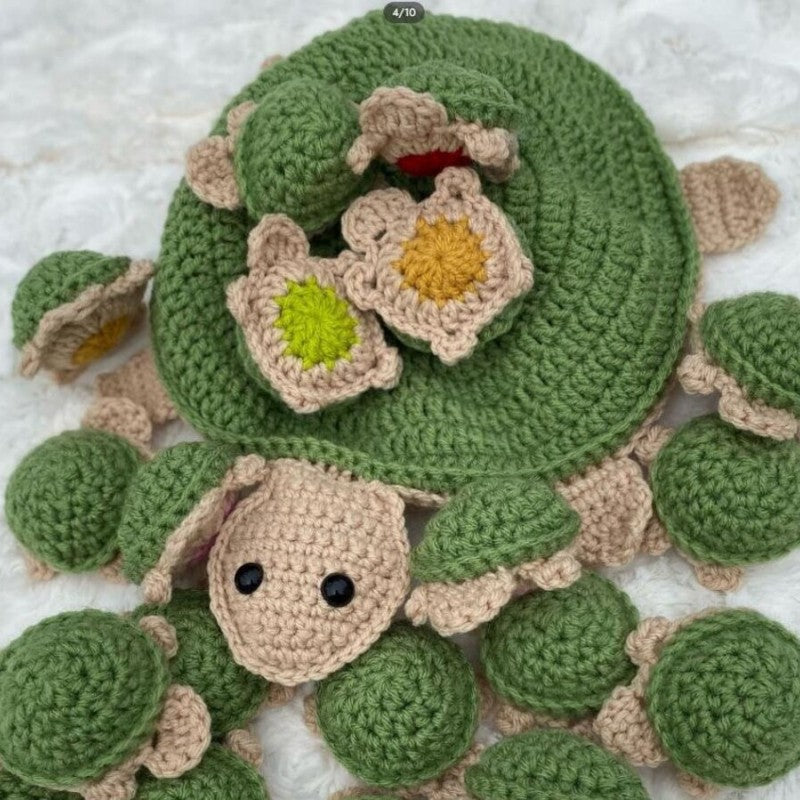 Turtle Crochet Memory Game™ - Træn hukommelsen - Skildpadde-hukommelsesspil