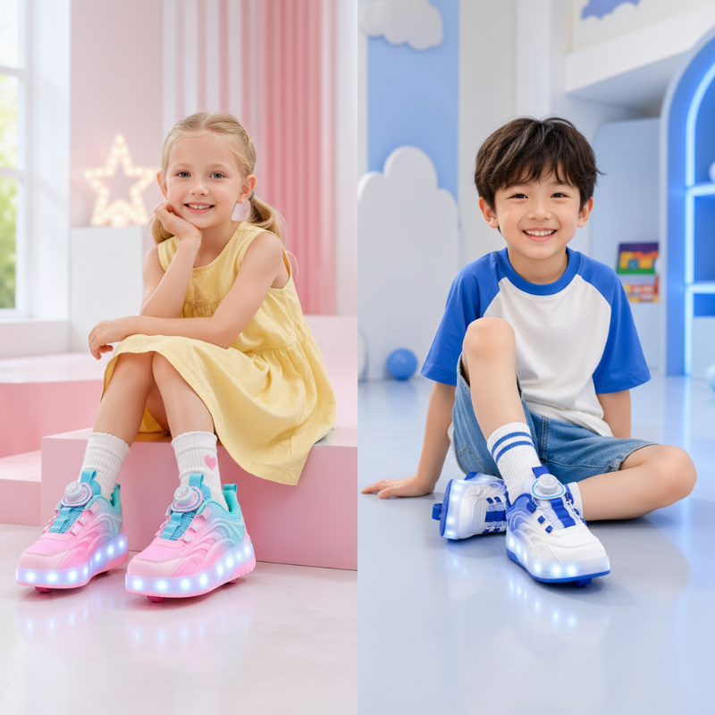 Light-Up Skate Shoes – LED & komfortable – lysende sneakers med rullefunktion