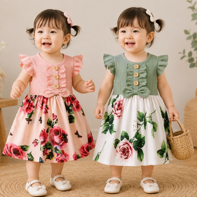 Garden Dress – Sommer & Frisk – Blomsterkjole til piger