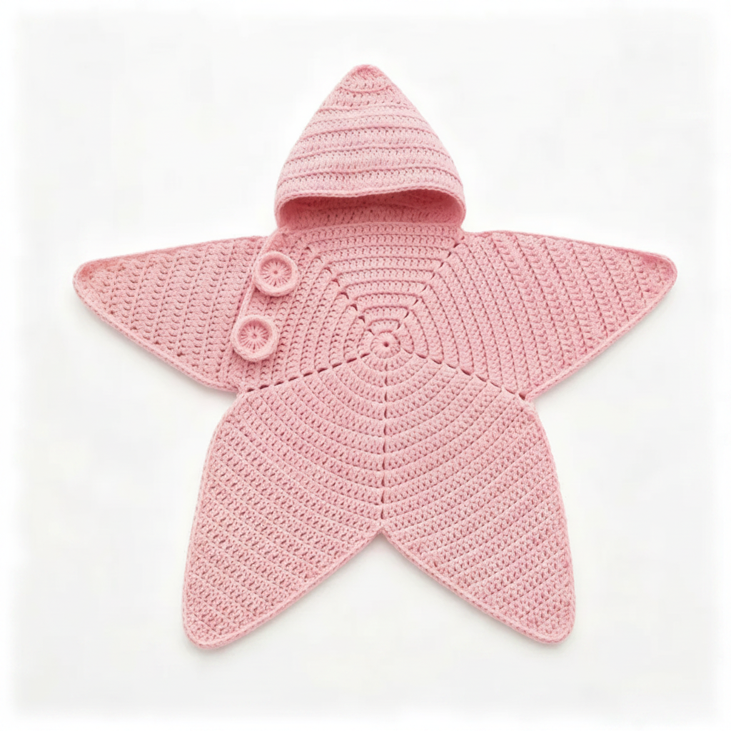 CozyStar – Blødt & håndlavet – Strikket baby-jumpsuit med stjerneformet mønster