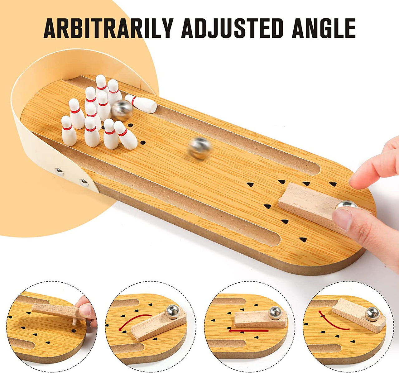 Woods™ - Mini Bowlingspil - Bowlingbane af træ