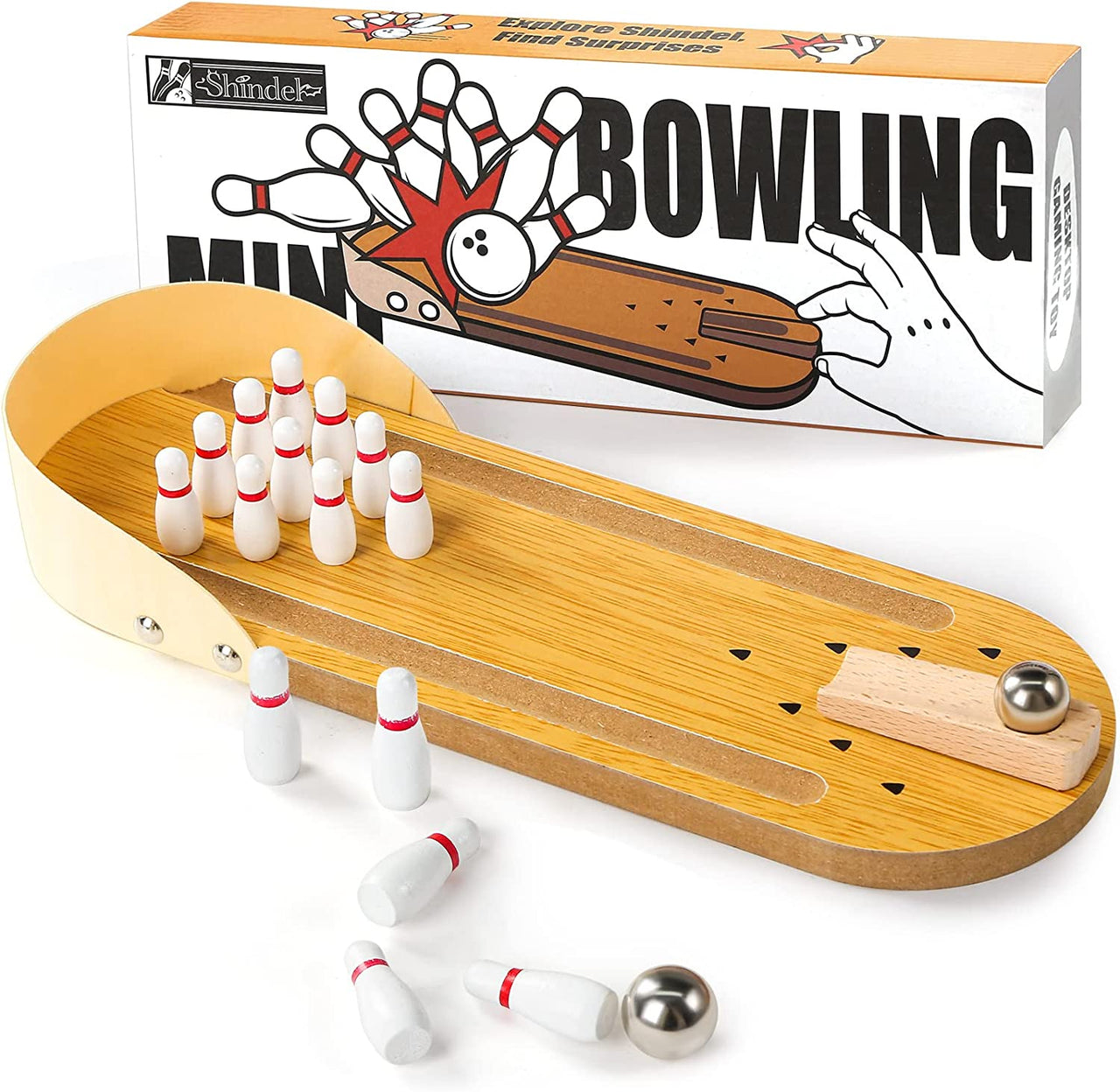 Woods™ - Mini Bowlingspil - Bowlingbane af træ