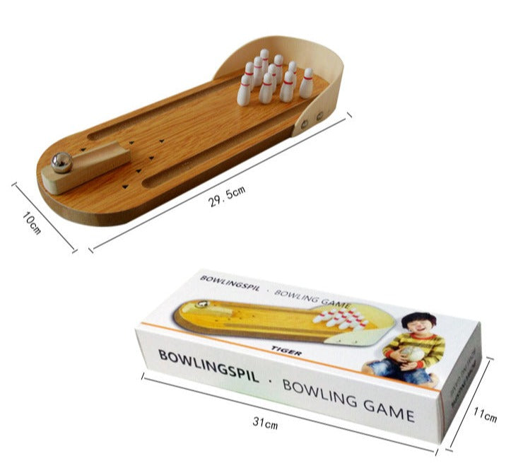 Woods™ - Mini Bowlingspil - Bowlingbane af træ