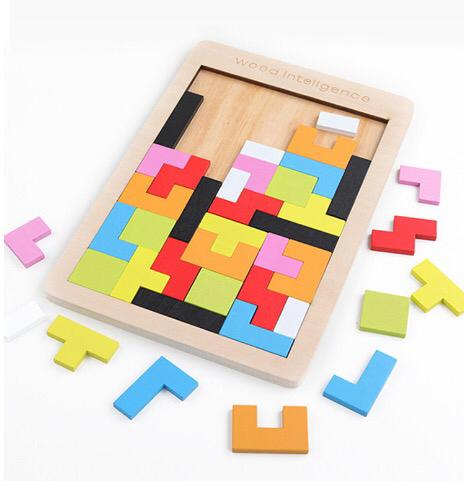Woods™ - Brain teaser for børn - Montessori Tetris puslespil
