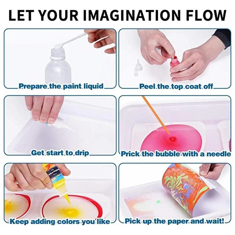 Water Marbling Paint Set™ - Farverige vandbaserede kunstværker - Malingssæt
